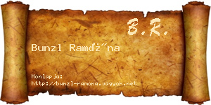 Bunzl Ramóna névjegykártya